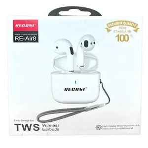 RECRSI Wireless Earbuds RE-Air8 TWS- White