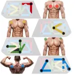 Portable Folding Push Up Stands Exercise Equipment- Multicolor