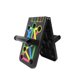 Portable Folding Push Up Stands Exercise Equipment- Multicolor