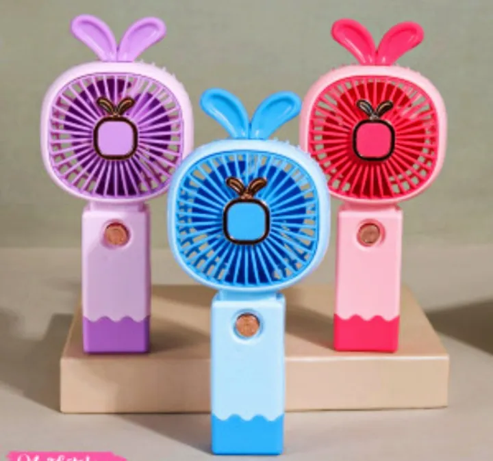 Portable handheld small fan with mobile holder- Multicolor