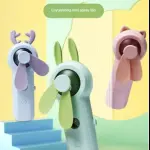 Portable Cartoon Hand Held Water Spray USB Cooling Fan- Multicolor