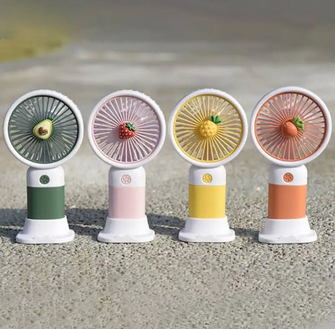 Mini Fan With Cell Phone Holder Handheld Portable- Multicolor