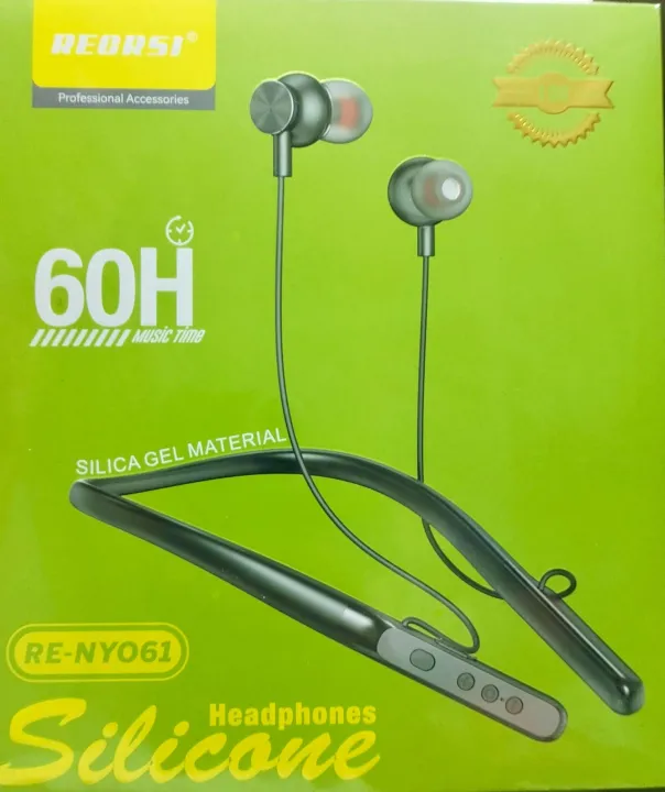 RECRSI Silica Gel Material 60H Bluetooth Neckband RE-NY061- Multicolor