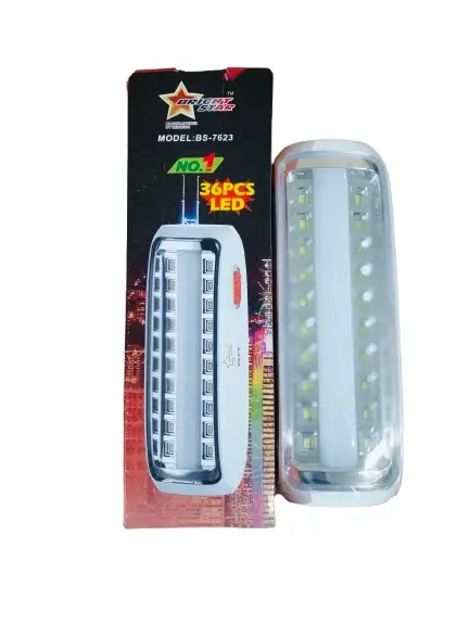 Rechargeable LED Table Lamp Light 36pcs- Multicolor