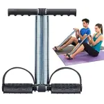 Exerciser Tummy Trimmer Double Spring- Black and Silver