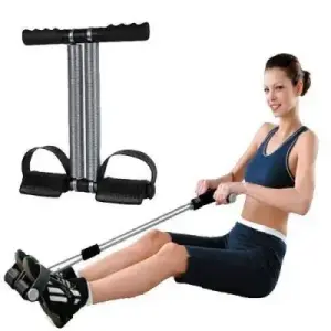 Exerciser Tummy Trimmer Double Spring- Black and Silver