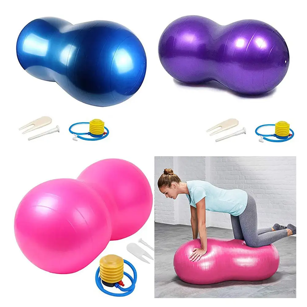 Peanut Capsule Exercise Gymnastic Ball- Multicolor
