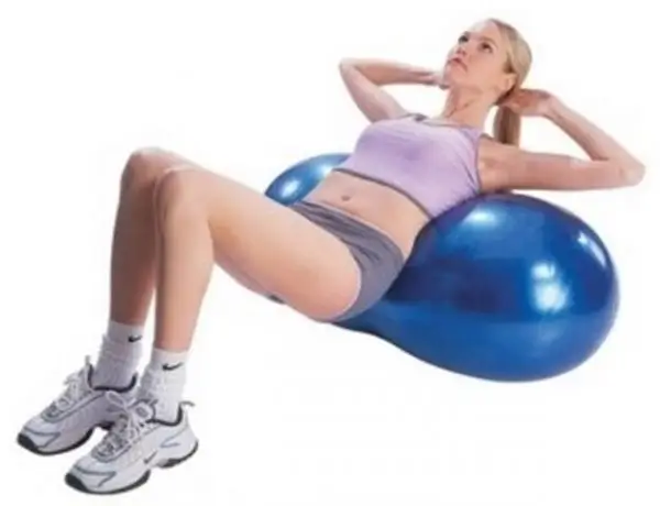 Peanut Capsule Exercise Gymnastic Ball- Multicolor