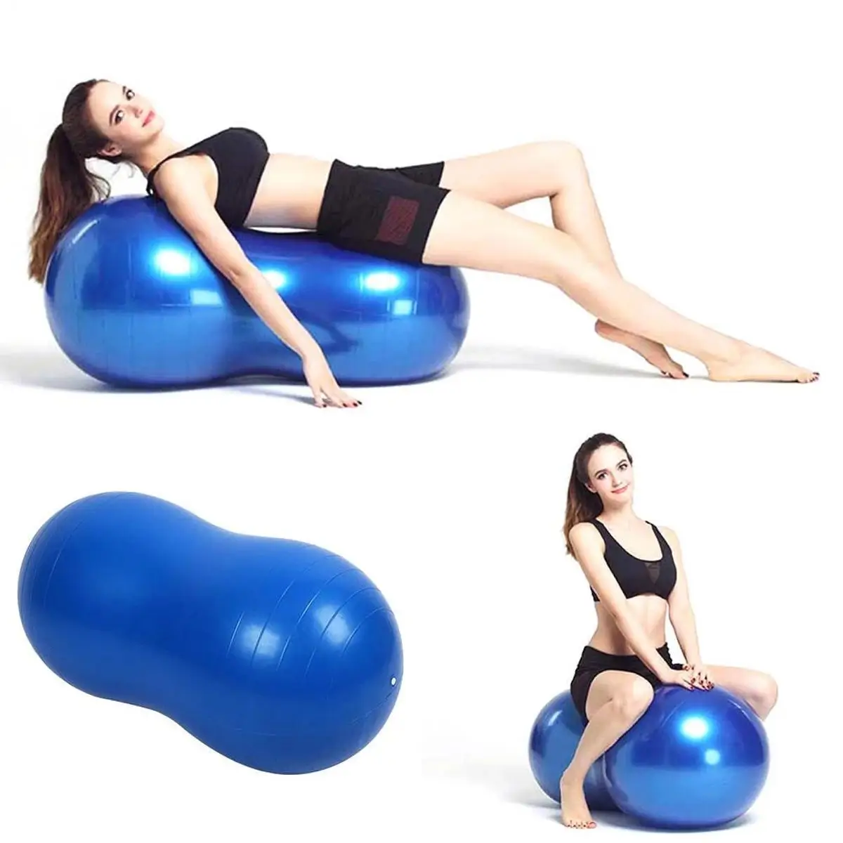 Peanut Capsule Exercise Gymnastic Ball- Multicolor