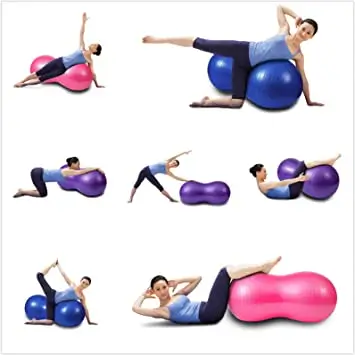 Peanut Capsule Exercise Gymnastic Ball- Multicolor
