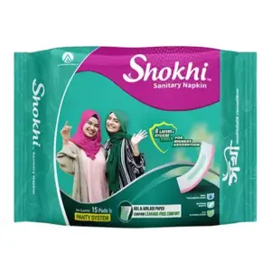 Shokhi Sanitary Napkin (Panty System)Pack 15Pcs