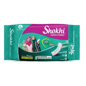 Shokhi Sanitary Napkin (Panty System)pack 8Pcs