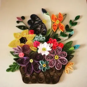 Small Quilling Paper and Tool Craft Kit Quilling Strips 5mm width, 9.5inch long, 10 colours, 15 trips of each colour