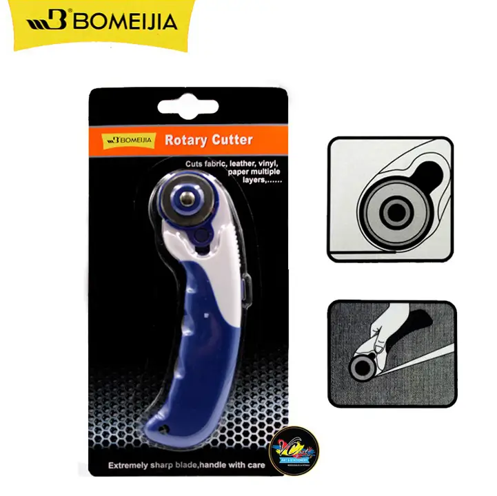 Rotary Cutter With Plastic Needle 1 Blades- 45mm (Blue White)