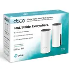 TP-Link Deco M4 (2 Pack) AC1200 Gigabit Dual Band Whole Home Mesh Wi-Fi System Router – White