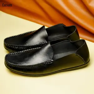 Leather Loafer/Moccasin-CRM 63