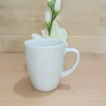 White embossed porcelain cute mugs, ceramic funny mugs christmas gift- 300ml