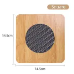 Square Shape Heating Insulation/ Resistant Natural Bamboo Wooden Coaster Heat Pad