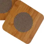 Square Shape Heating Insulation/ Resistant Natural Bamboo Wooden Coaster Heat Pad