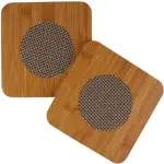 Square Shape Heating Insulation/ Resistant Natural Bamboo Wooden Coaster Heat Pad