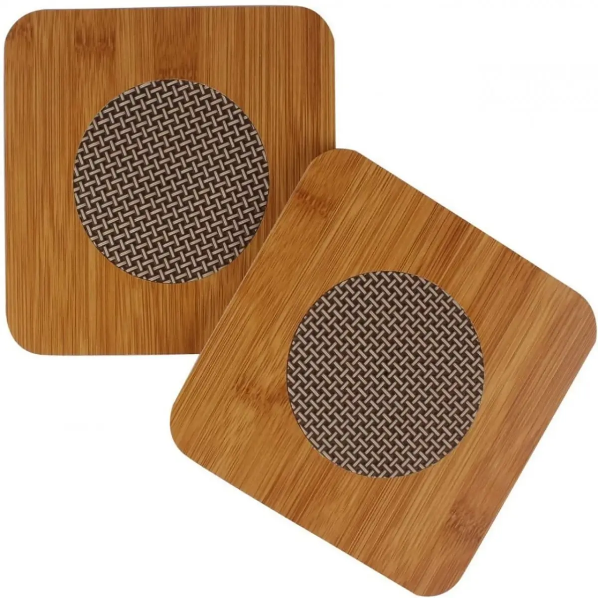 Square Shape Heating Insulation/ Resistant Natural Bamboo Wooden Coaster Heat Pad