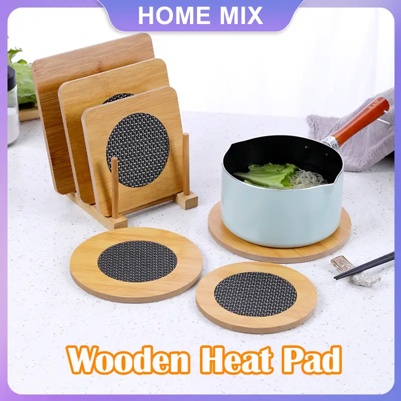 Dinning Table Mat/Wooden Nonslip Heat Pad For Kitchen round