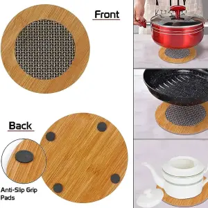 Dinning Table Mat/Wooden Nonslip Heat Pad For Kitchen round