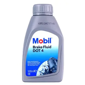 MobilTM Brake Fluid Dot. 4 Brake Fluid for Vehicle Care- 0.5 Liter