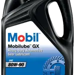 MobilubeTM GX 80W-90 Gear Lubricant for Vehicle Care- 4 Liter