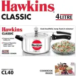 Hawkins Classic Aluminum Pressure Cooker | CL40 | 4L