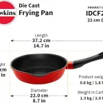 Hawkins Die Cast Non Stick Ceramic Coated Fry Pan | IDCF22 | 22 cm
