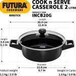 Hawkins Futura Cook & Serve Bowl Sauce Pan | ACB20 | 2L