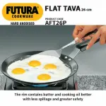 Hawkins Futura Plastic Handle Tawa (Hard Anodized) | AFT26P | 26 cm