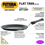 Hawkins Futura Plastic Handle Tawa (Hard Anodized) | AFT26P | 26 cm