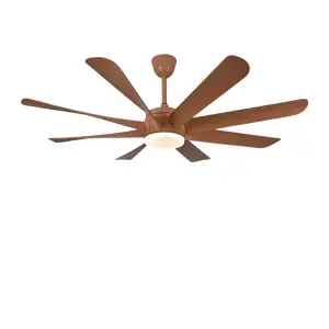 Qulik Helix UL 60"- Modern Decorative Silent ABS Blade Under light with Remote Ceiling Fan (Light Wood) Q-6522-LW