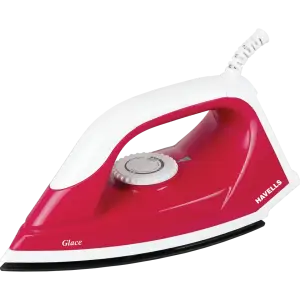 Havells Glace Dry Iron Non Stick Coated (Ruby & White) | 750 W