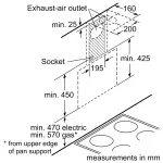 BOSCH Series 4 wall-mounted Inclined cooker hood | DWK66AJ60M