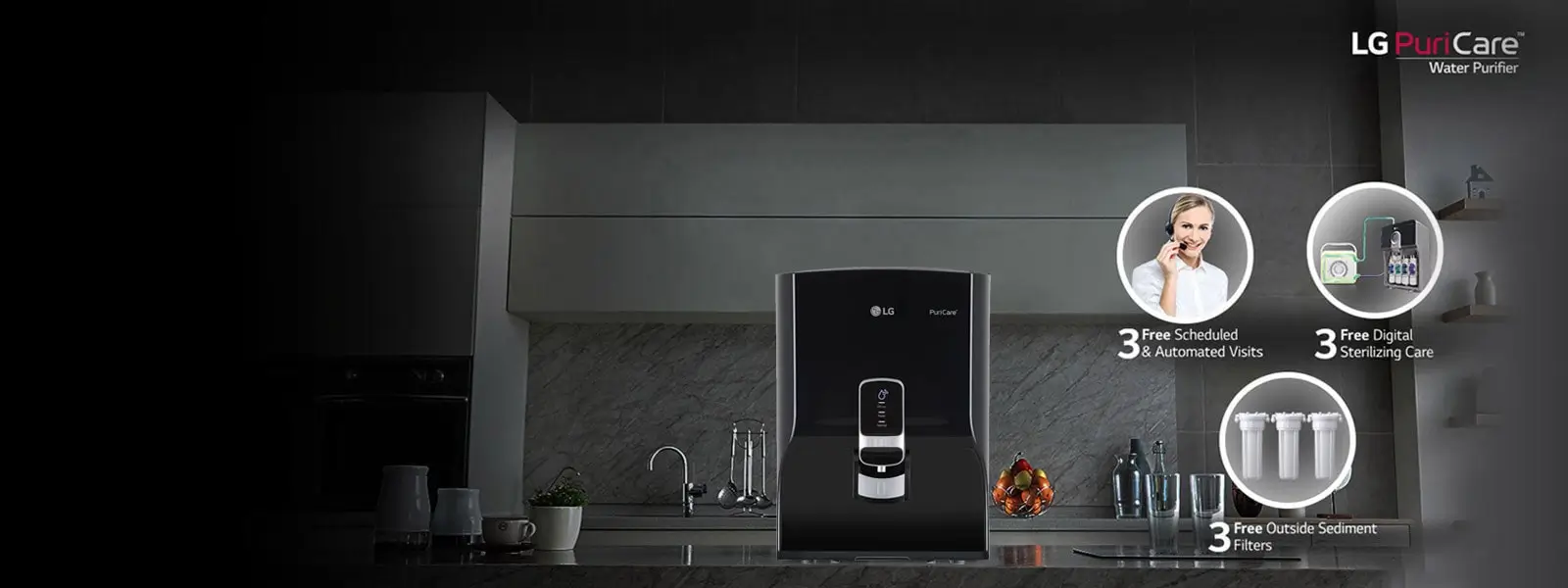 LG Water Purifier With Dual protection airtight Stainless steel Tank | WW140NP