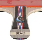 Double Fish Table Tennis Racket 6-DC - Multicolor