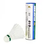 Pack of 6 Pcs Golden Wing G-10 shuttlecock plastic - White