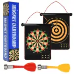 Foldable Double Sided Magnetic Dartboard 17 Inch