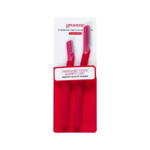 Groome Eyebrow And Facial Razor- Scarlet Edge 2pcs