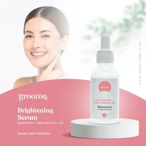 Groome Glutathione + Alpha Arbutin +HA Brightening Serum- 30ml