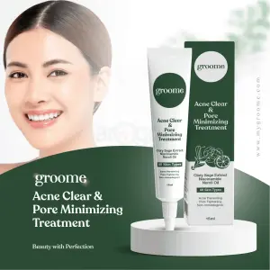 Groome Acne Clear & Pore Minimizing Treatment- 15ml