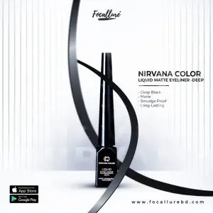 Nirvana Color Liquid Matte Eyeliner Deep Black- 3ml