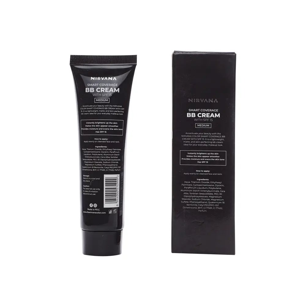 Nirvana Color Smart Coverage Bb Cream With Spf 15- Medium (30ml)