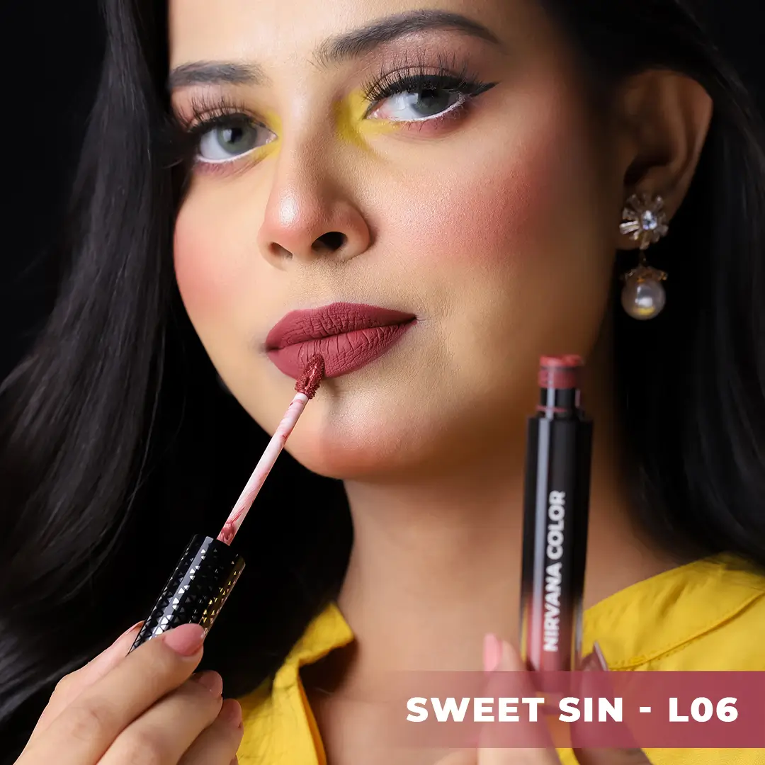 Nirvana Color Liquid Matte Lipstick- Sweet Sin L06 (5ml)