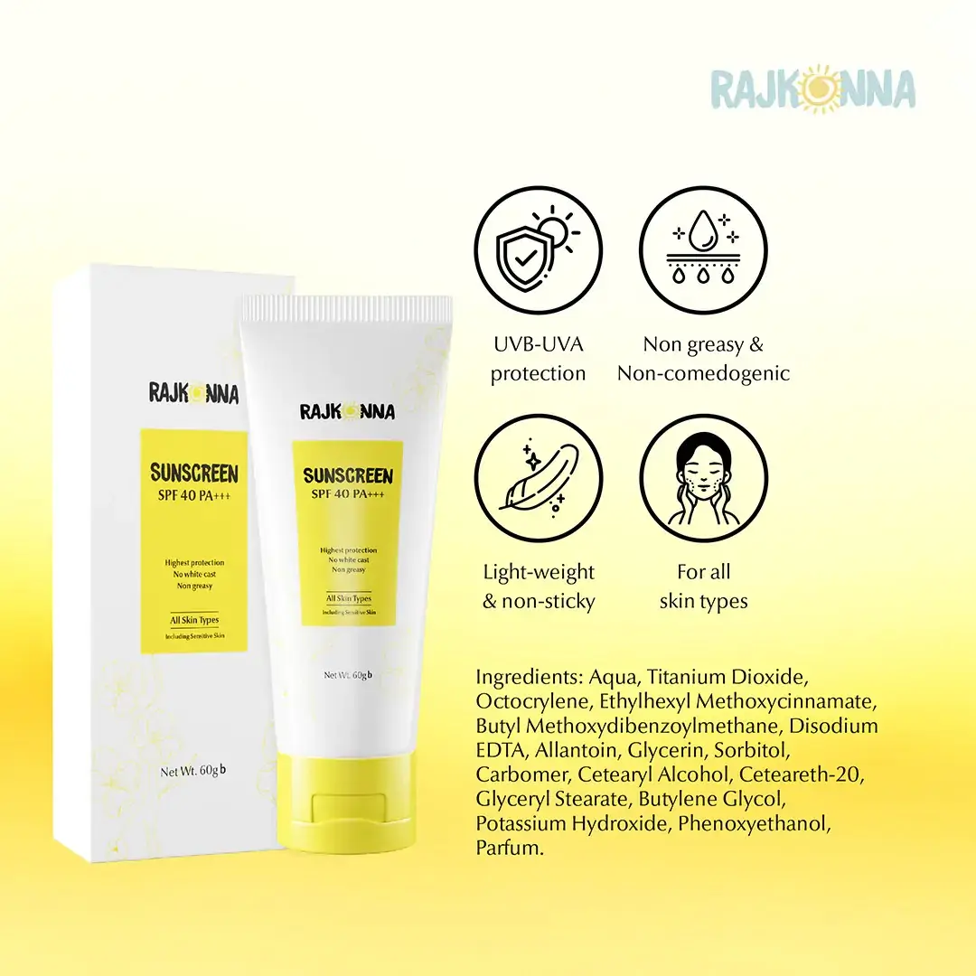 Rajkonna Sunscreen SPF 40 PA+++(60gm)