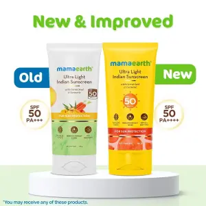 Mamaearth Ultra Light Indian Sunscreen SPF 50 PA++++ (80gm)